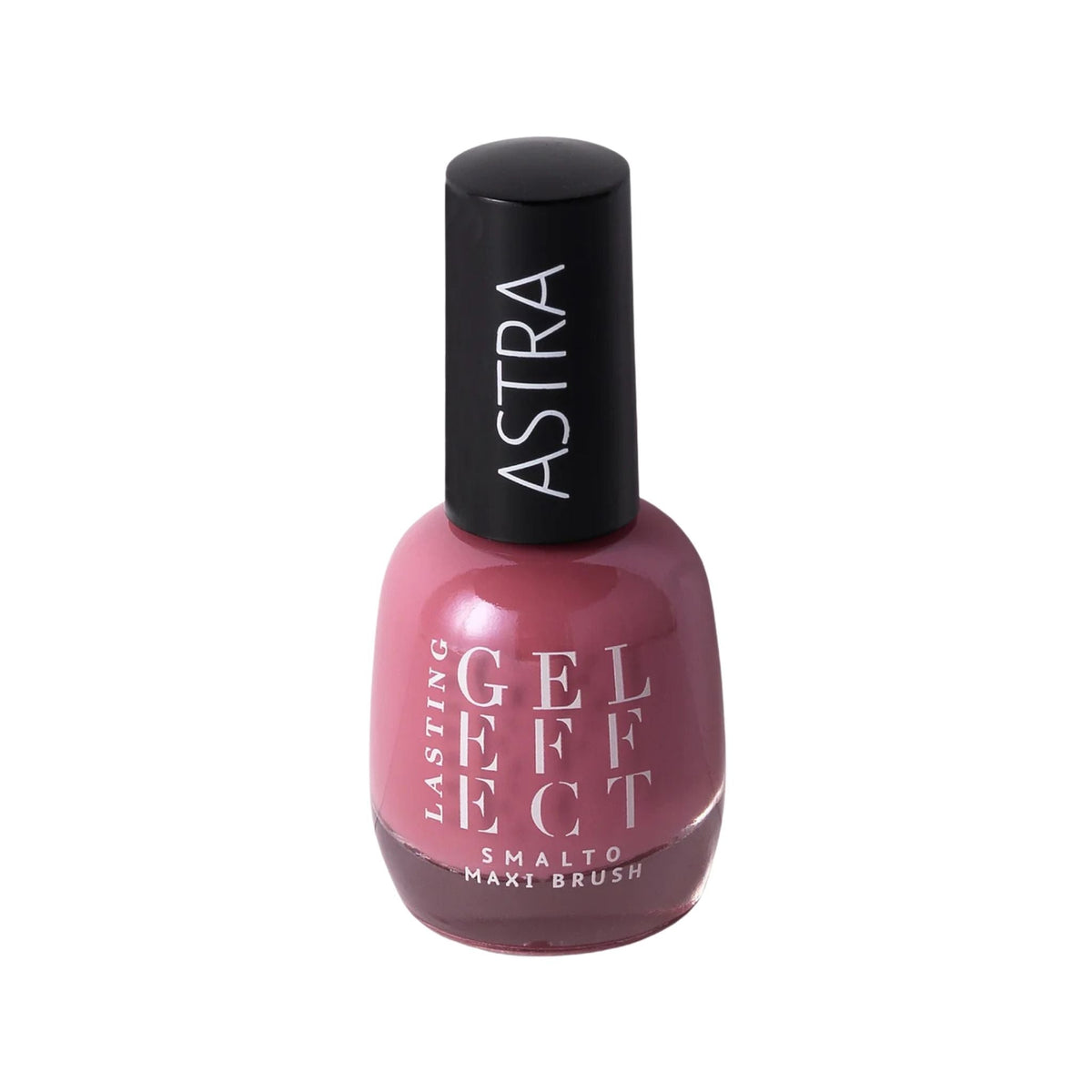 Refect Beauty Astra Lasting Gel Effect nail polish in a dusty rose shade with a glossy finish and black cap.