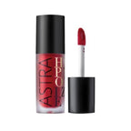 Refect Beauty Astra Hypnotize liquid lipstick in a vibrant red shade with a doe-foot applicator and frosted bottle.