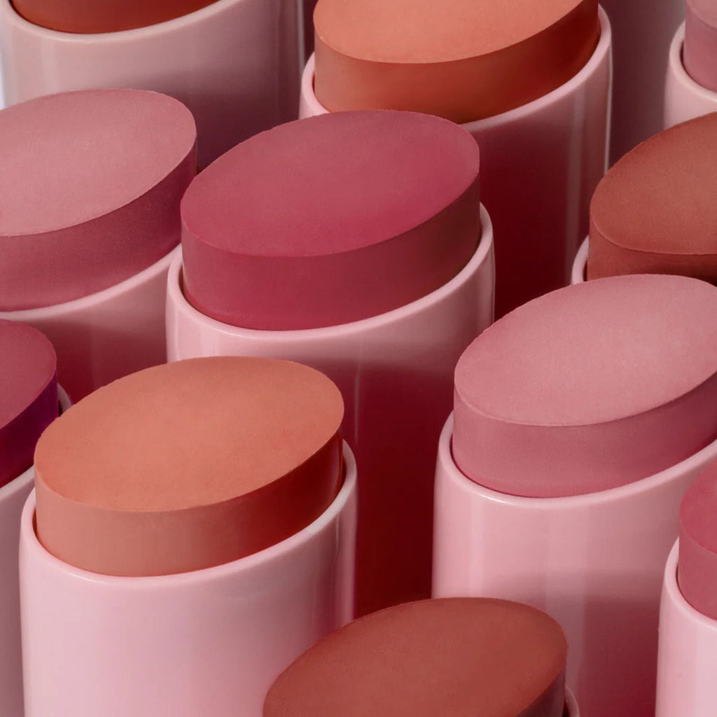 Refect Beauty Astra Identistick blush sticks in various pink, peach, and berry shades with a cream-to-powder finish.
