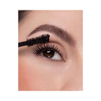 Refect Beauty Astra Instavolume mascara being applied with an hourglass fiber brush for volumized black lashes