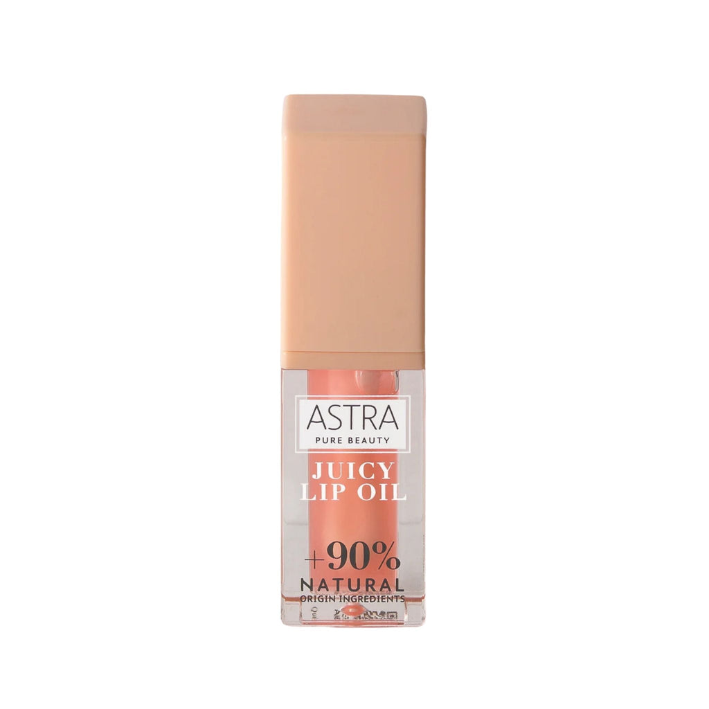Refect Beauty Astra Pure Beauty Juicy Lip Oil in Peach with a light pink tint and natural moisturizing formula 01
