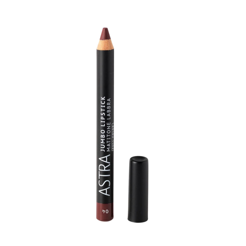 Refect Beauty Astra Jumbo Lipstick lip pencil in a deep berry shade with a black cap on a white background 04