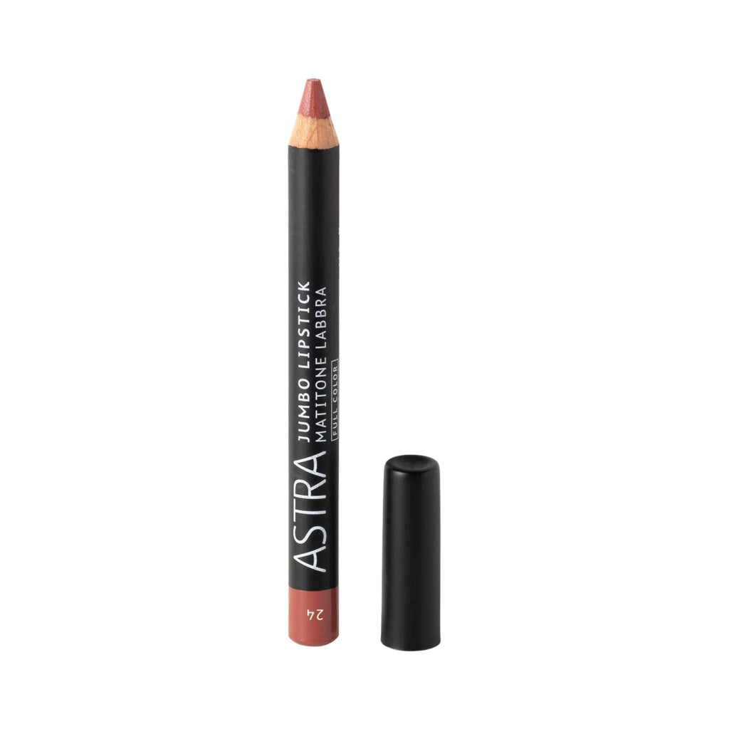 Refect Beauty Astra Jumbo Lipstick lip pencil in a creamy nude shade with a black cap, shown upright. 24