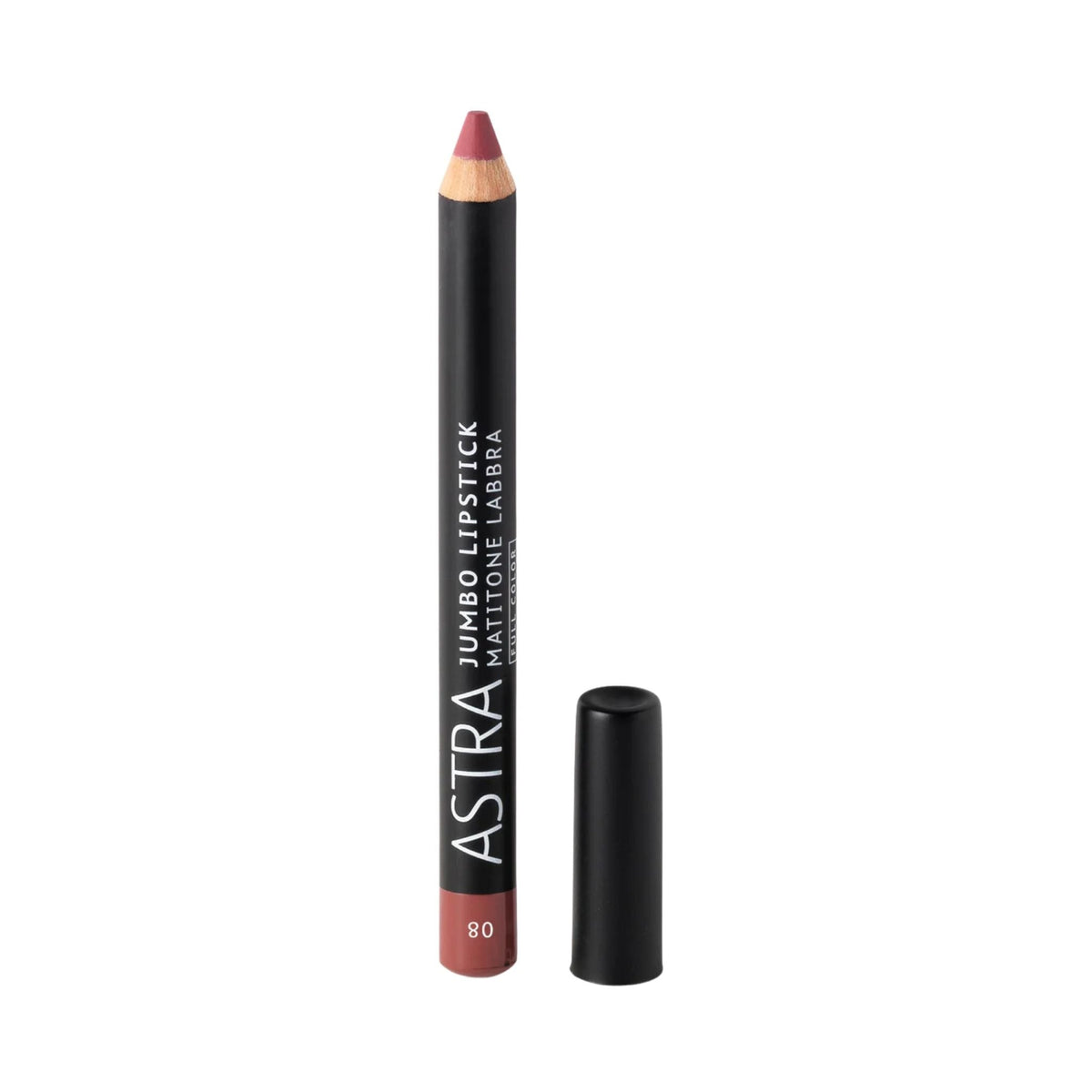 Refect Beauty Astra Jumbo Lipstick lip pencil in a creamy mauve shade with a black cap 08