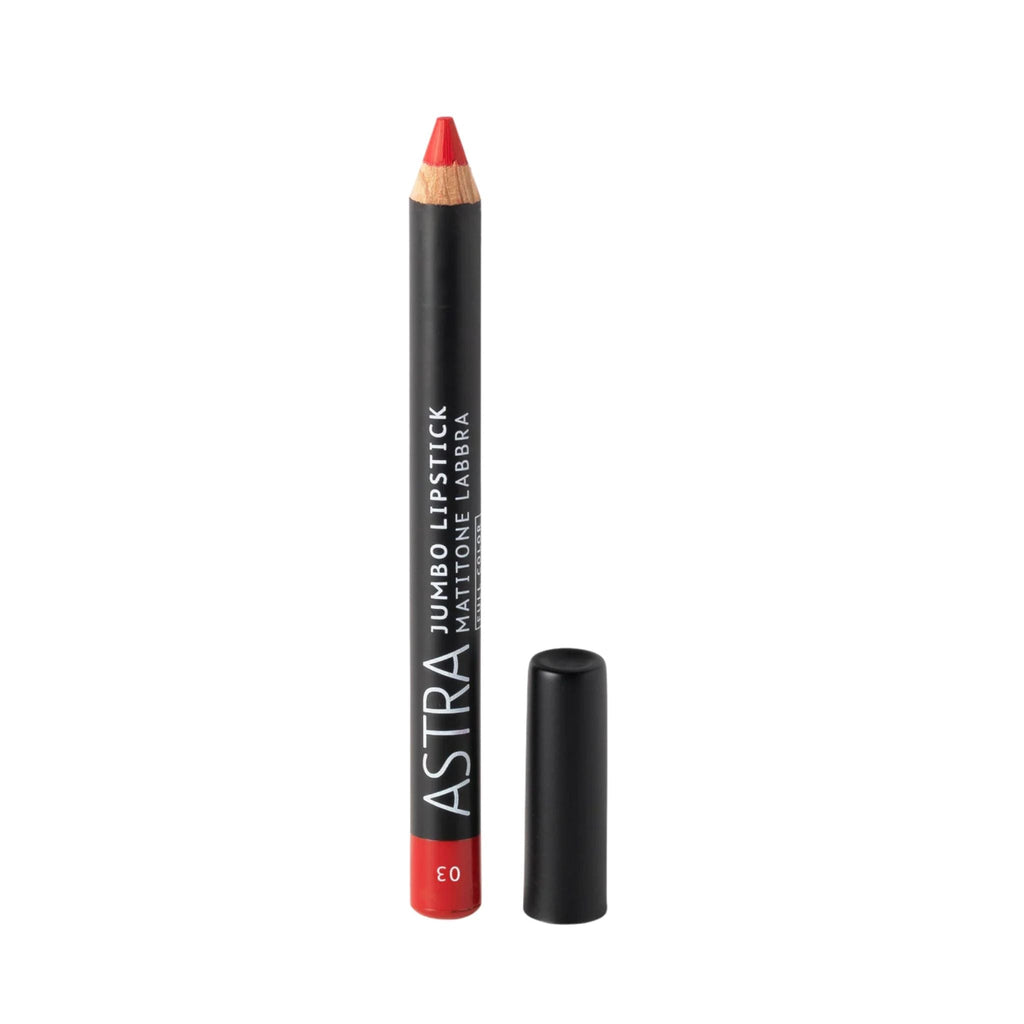 Refect Beauty Astra Jumbo Lipstick lip pencil in a vibrant red shade with a smooth, creamy texture. 03