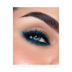Refect Beauty Astra Kohl Color kajal eye pencil applied in an intense metallic blue shade on the upper and lower lash line