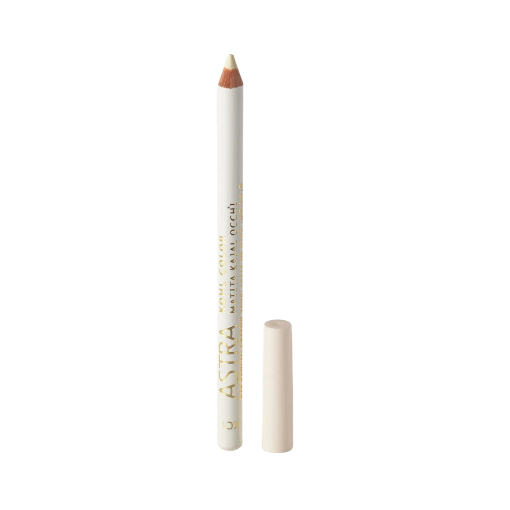 Refect Beauty Astra Kohl Color kajal eye pencil in a soft white shade with a matching cap 01