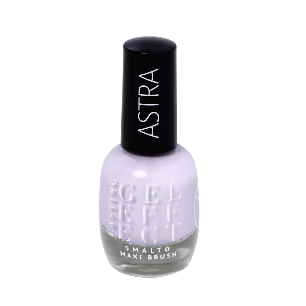Refect Beauty Astra Lasting Gel Effect nail polish in a soft pastel lilac shade with a high-shine finish.