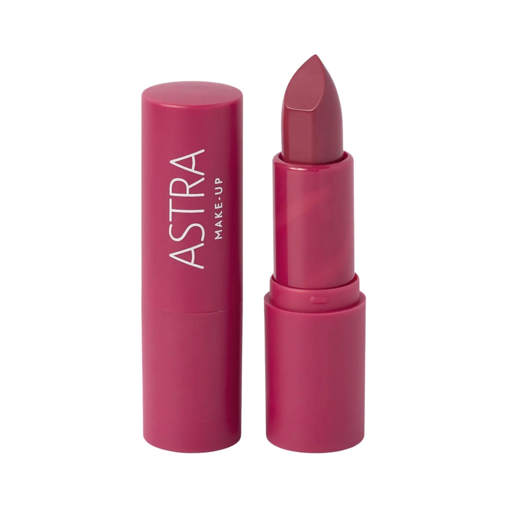 Refect Beauty Astra Lip Creamynal lipstick in a vibrant raspberry shade with a luminous finish and sleek packaging. 04