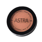 Refect Beauty Astra Blush Expert in a warm peach matte shade inside a round black compact case. 03