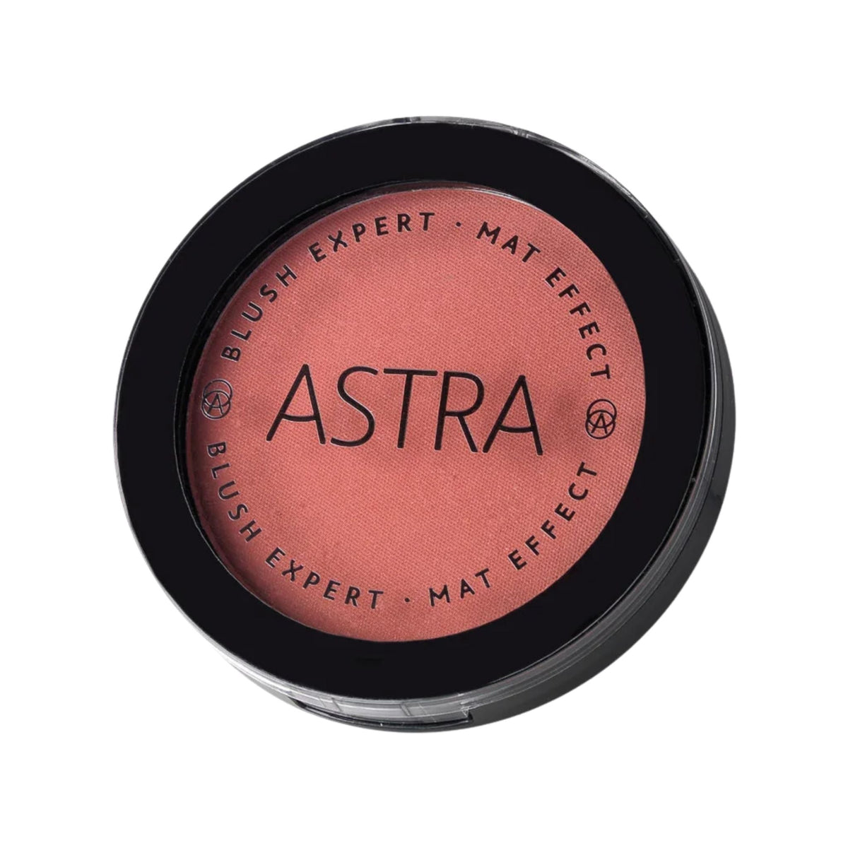 Refect Beauty Astra Blush Expert matte powder blush in a soft pink shade with a velvety finish in a round compact 06