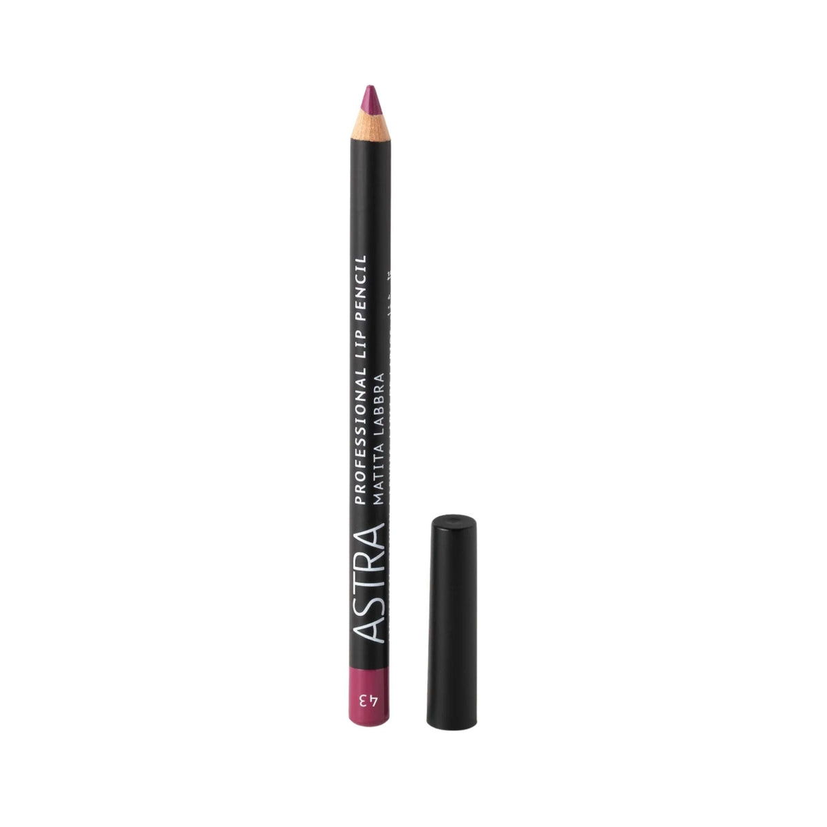 Refect Beauty Astra Professional Lip Pencil in a rich mauve shade with a black cap for precise lip contouring. 43