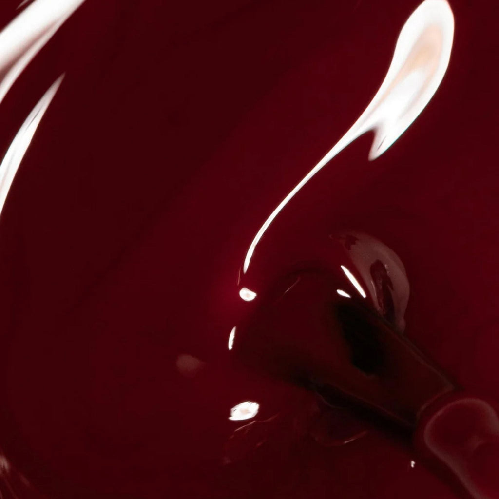 Refect Beauty Astra My Laque nail polish in a deep, glossy dark red shade with a smooth, high-shine finish.