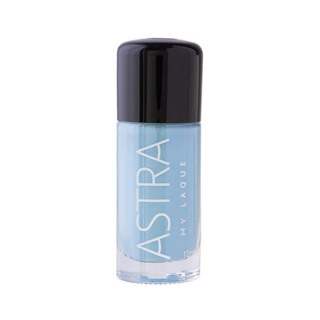 Refect Beauty Astra My Laque nail polish in a vibrant light blue shade with a glossy finish in a glass bottle 71