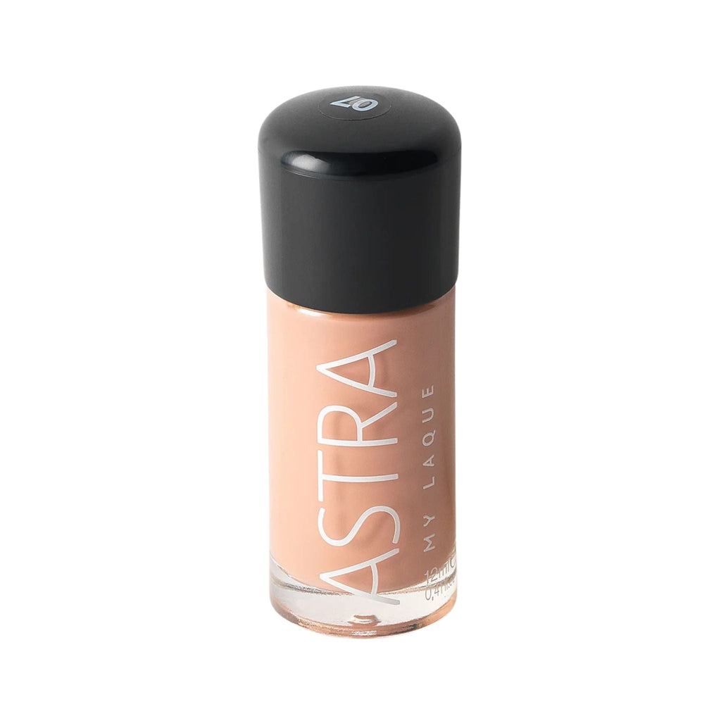 Refect Beauty Astra My Laque nail polish in a soft nude beige shade with a glossy finish in a glass bottle 07