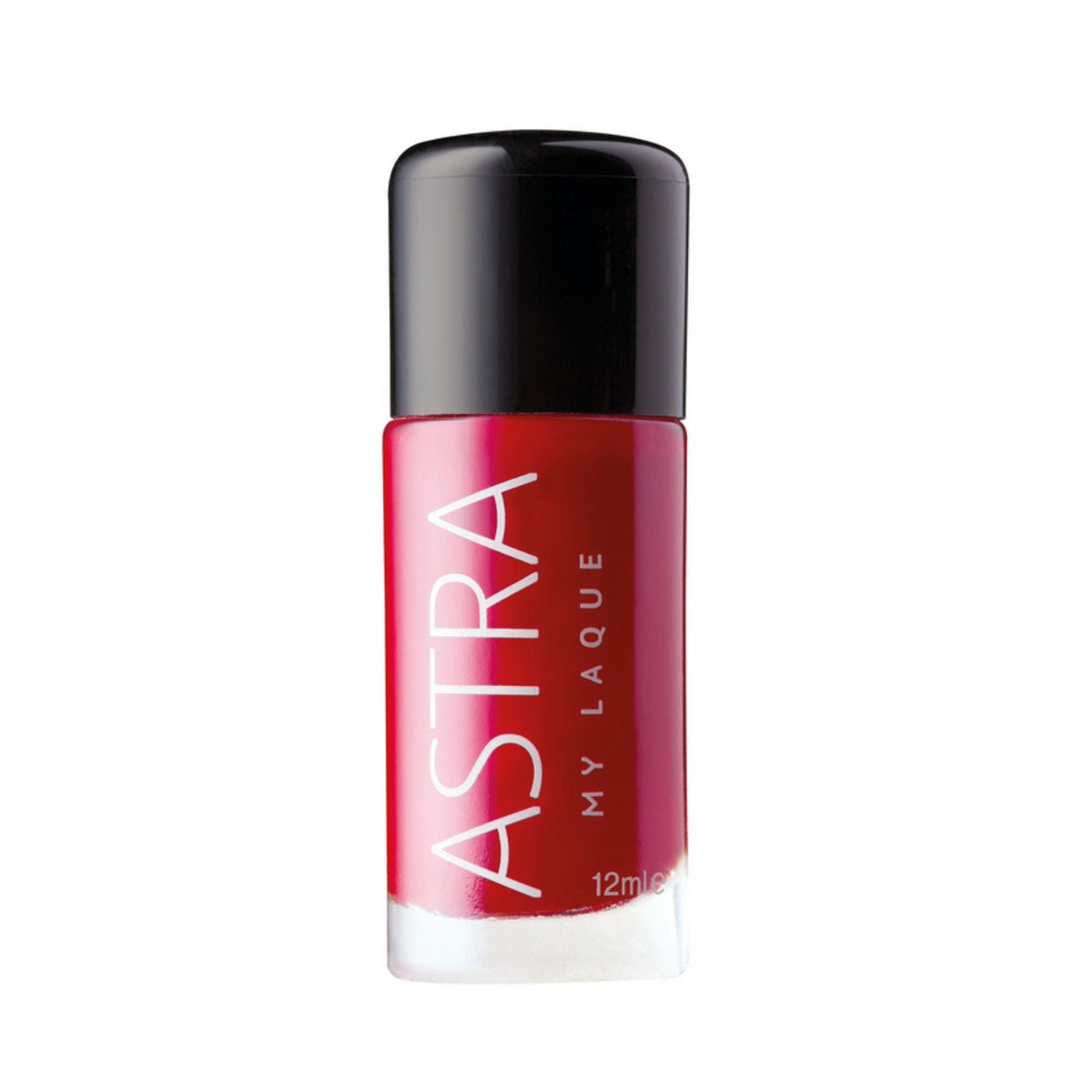 Refect Beauty Astra My Laque nail polish in a vibrant red shade with a high-shine glossy finish in a glass bottle. 22