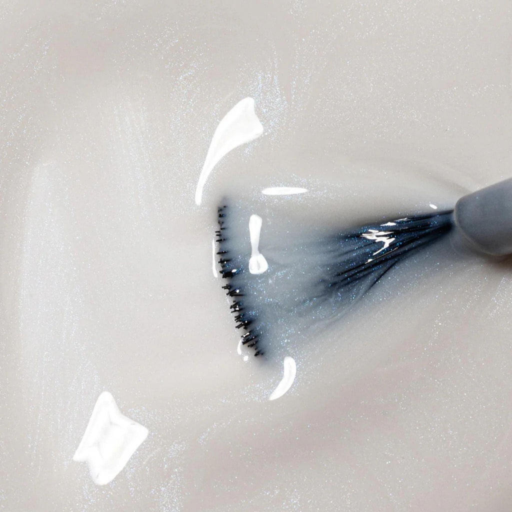 Refect Beauty Astra My Laque nail polish in a shimmering white pearl shade with a fan brush applicator