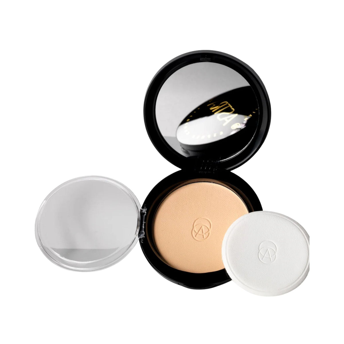 Refect Beauty Astra Natural Skin Powder in a black compact case with a mirror and a soft white application puff. 33