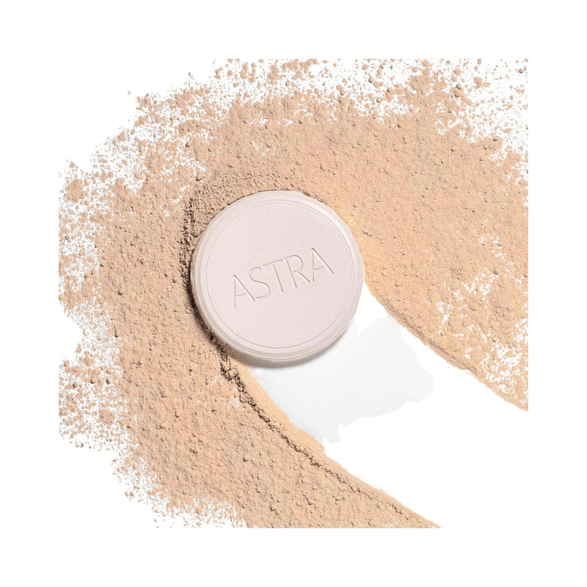Refect Beauty Astra Natural Skin Powder compact with silky beige pressed powder texture for a flawless matte finish