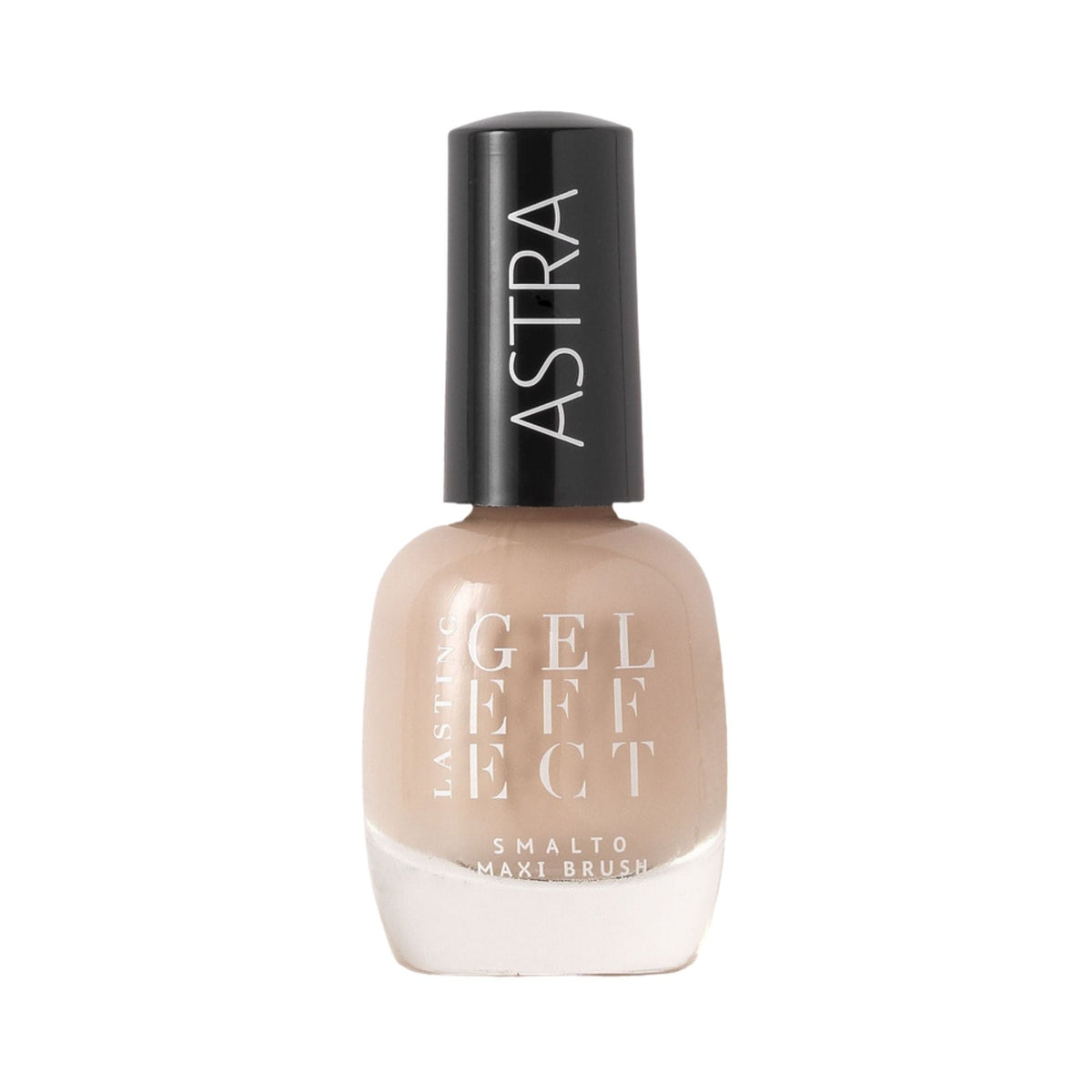 Refect Beauty Astra Lasting Gel Effect nail polish in a glossy nude beige shade with a high-shine finish.