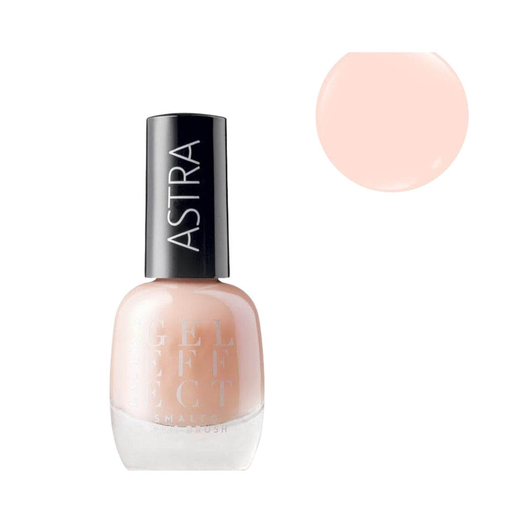 Refect Beauty Astra Lasting Gel Effect nail polish in a soft nude pink shade with a high-shine glossy finish.