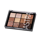 Refect Beauty Astra Nude Temptation eyeshadow palette with 12 neutral matte and metallic shades in a black case 01