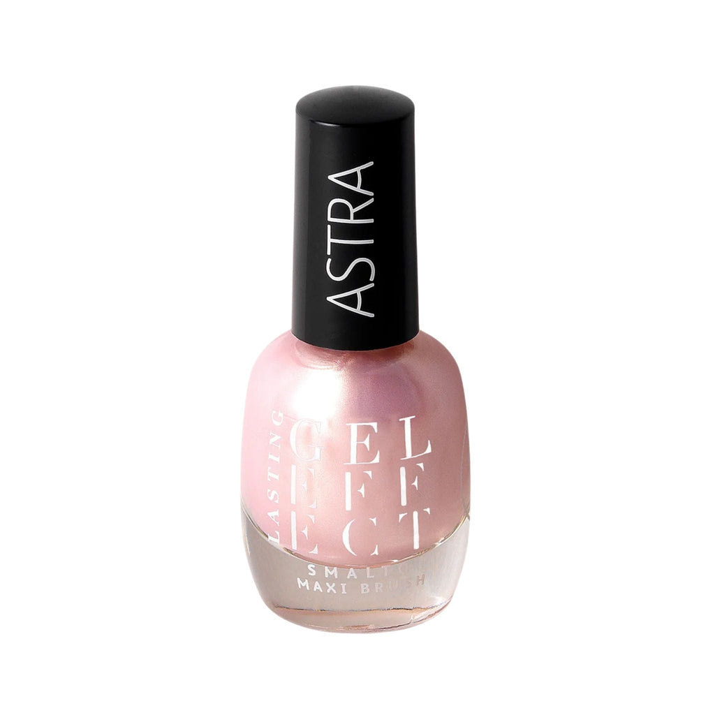 Refect Beauty Astra Lasting Gel Effect nail polish in a shimmering light pink shade with a glossy finish.