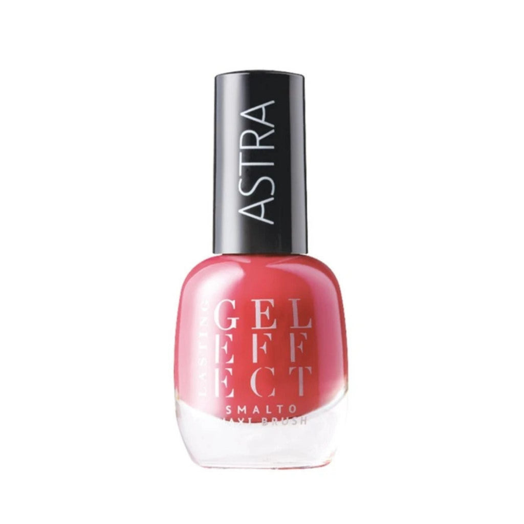 Refect Beauty Astra Lasting Gel Effect nail polish in a vibrant pink shade with a high-shine glossy finish.