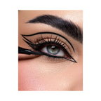 Refect Beauty Astra Subliminal 16H Pro-Liner creating a precise black graphic eyeliner look on a model's eyelid