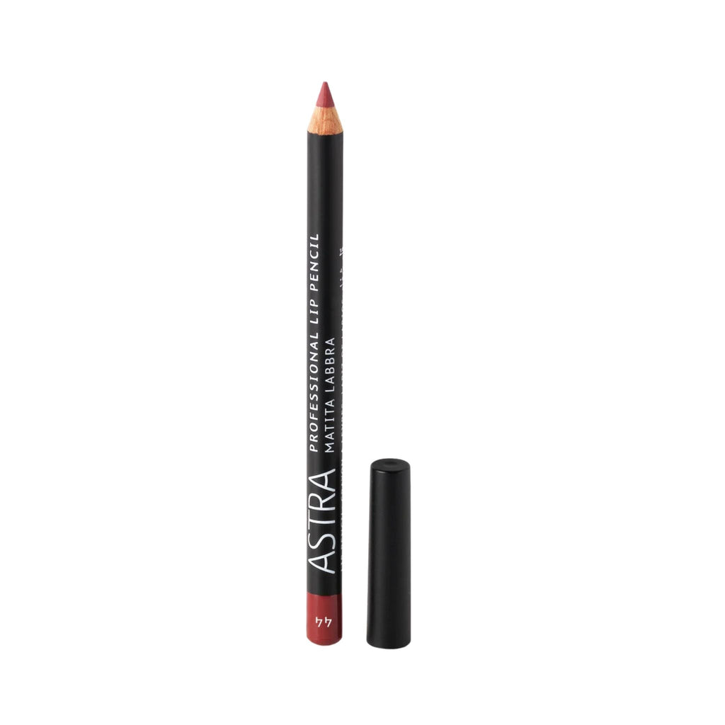 Refect Beauty Astra Professional Lip Pencil in a rich mauve shade with a black casing and matching cap 44