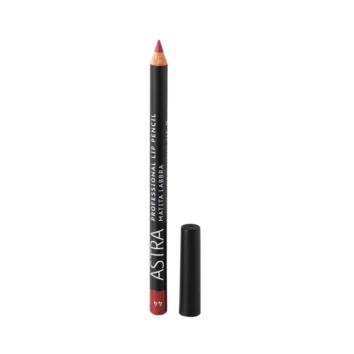 Refect Beauty Astra Professional Lip Pencil in a rich mauve shade with a black casing and matching cap 44