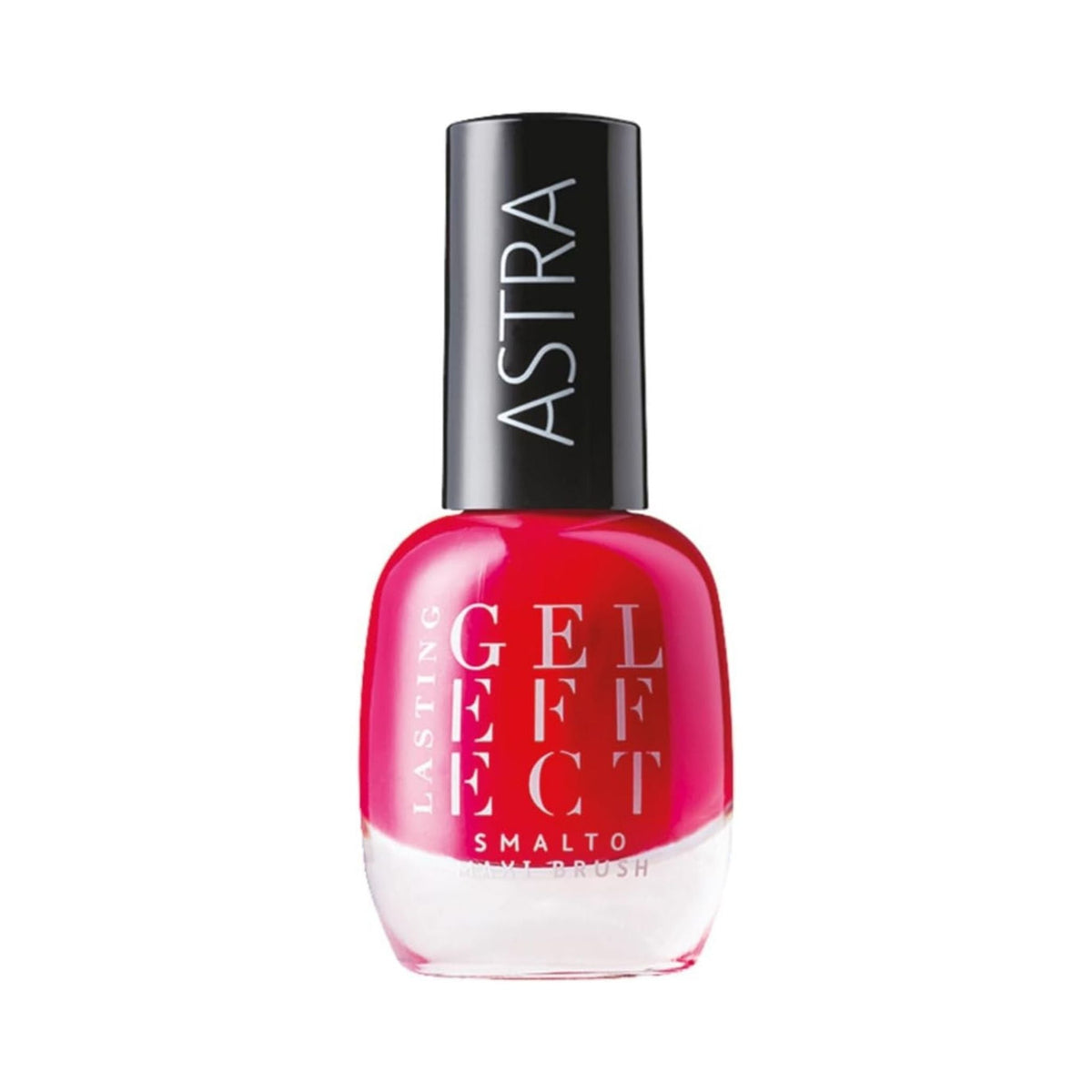 Refect Beauty Astra Lasting Gel Effect nail polish in a vibrant red shade with a high-shine glossy finish.