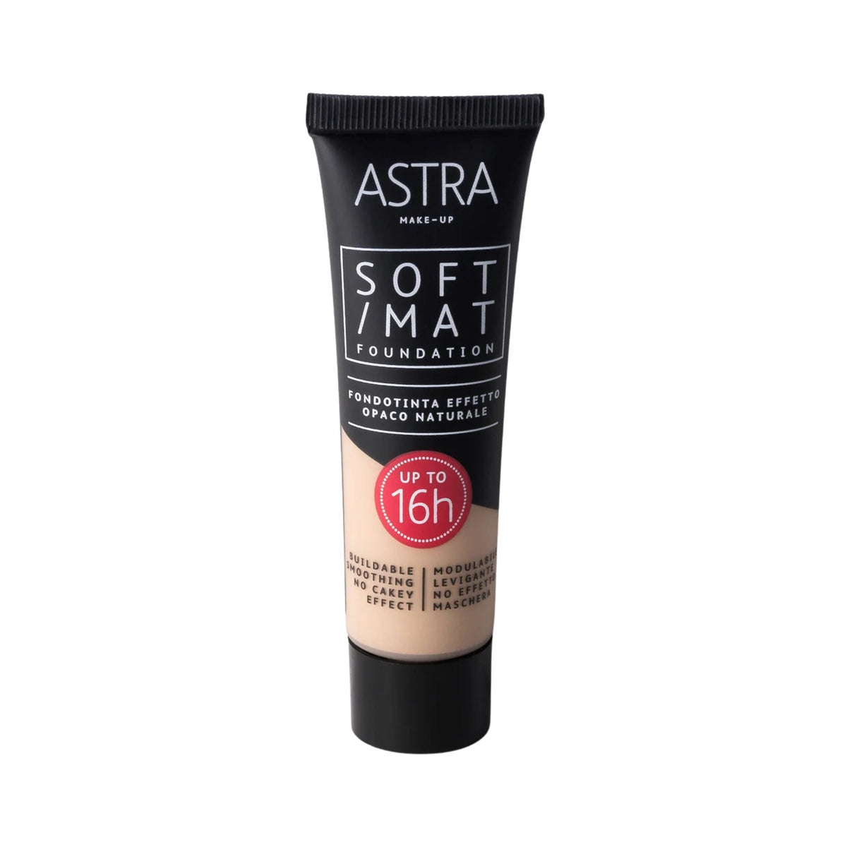 Refect Beauty Astra Soft Mat foundation in a black squeeze tube with a matte finish and 16-hour long-lasting formula 03