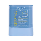 Refect Beauty Astra Skin SPF50 transparent sun stick for face with high UV protection in a compact blue container.
