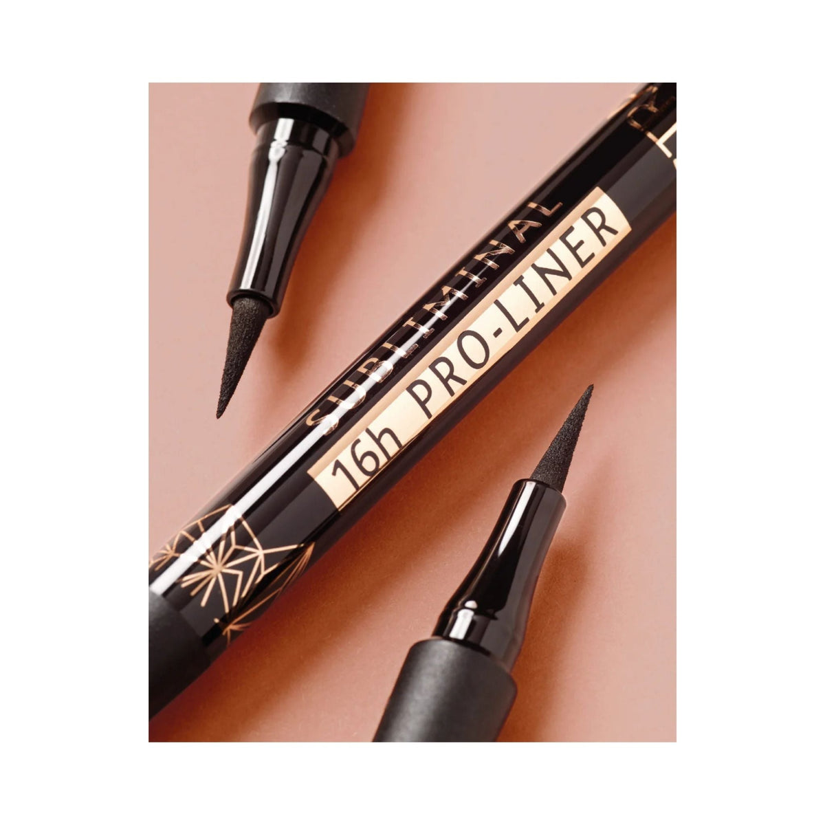 Refect Beauty Astra Subliminal 16H Pro-Liner black felt tip eyeliner pens with precise applicators