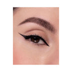 Refect Beauty Astra Vinyl Black eyeliner applied with a precise, high-gloss winged tip on an eye.