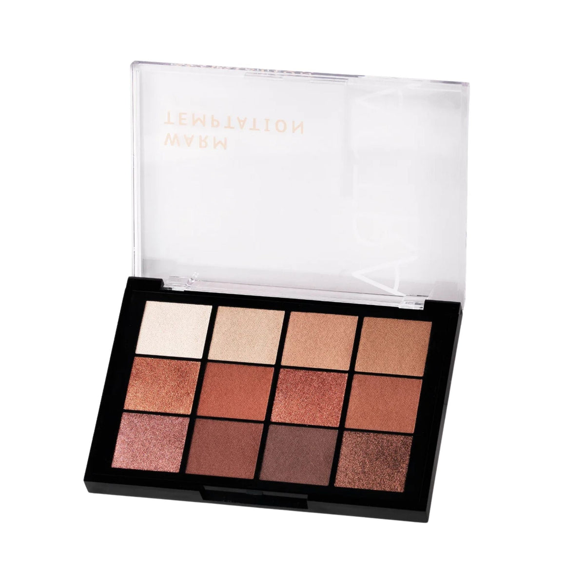 Refect Beauty Astra The Temptation Palette 02 Warm Temptation featuring 12 metallic and matte warm-toned eyeshadows.