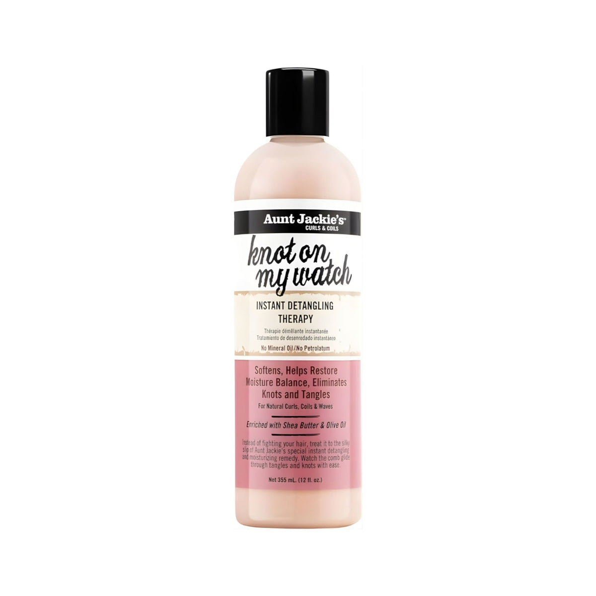 Refect Beauty Aunt Jackie's Knot On My Watch detangling therapy bottle for curly, coily, and wavy hair types.