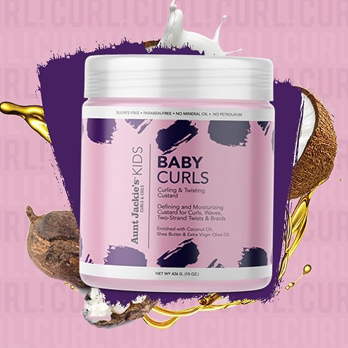 Refect Beauty Aunt Jackie's Kids Baby Curls styling custard jar with shea butter and coconut oil for defined curls