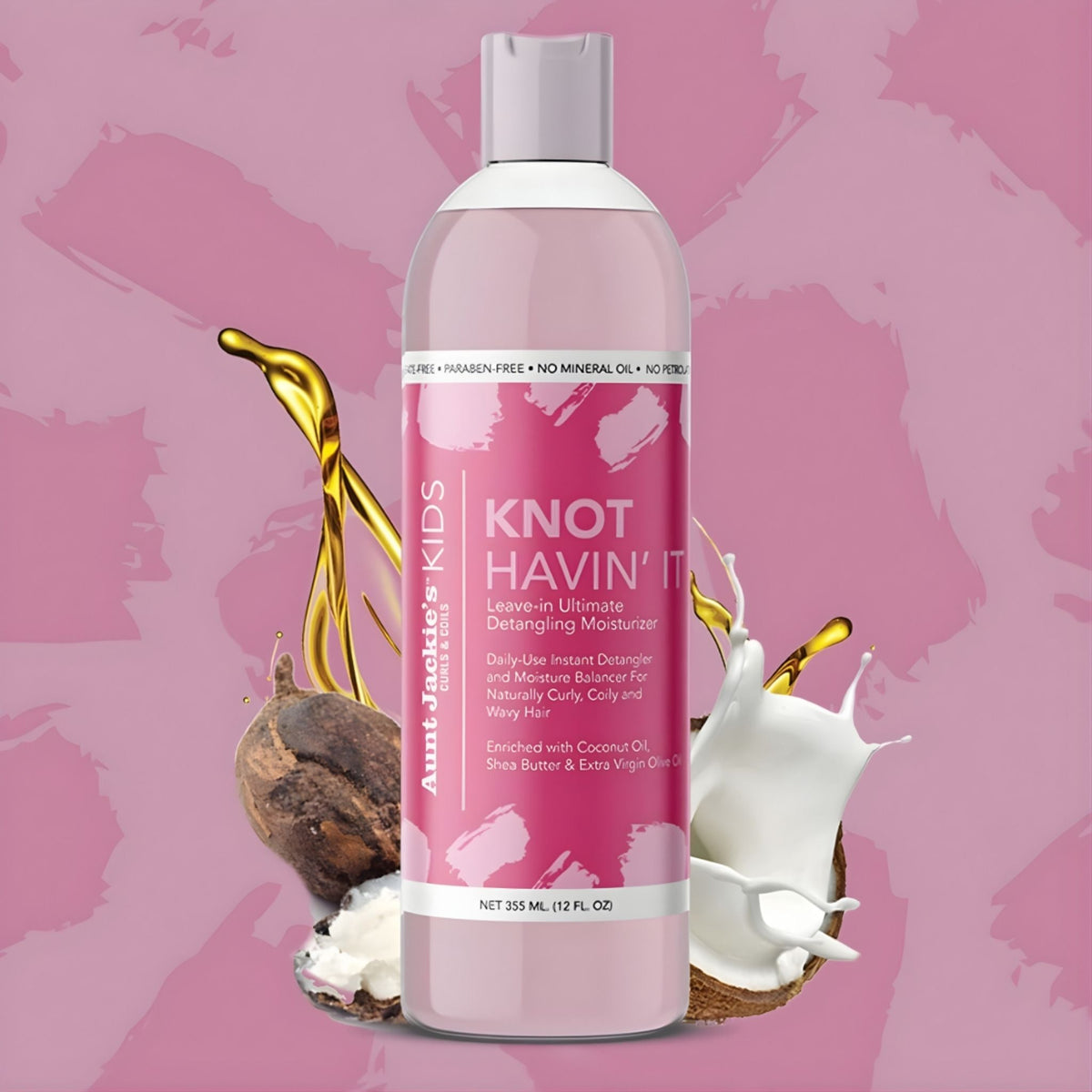 Refect Beauty Aunt Jackie's Kids Knot Havin' It leave-in detangling hair moisturizer bottle with shea and coconut