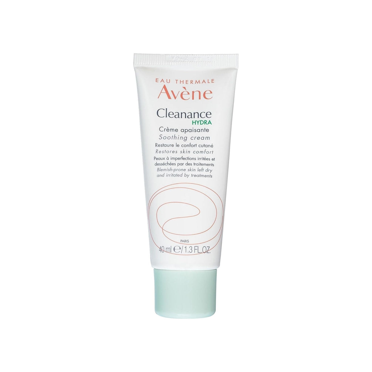 Refect Beauty Avène Cleanance Hydra Soothing Cream in a 40ml white tube for dry, blemish-prone skin.