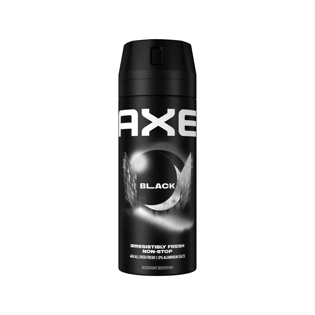 Refect Beauty AXE Black deodorant body spray in a 150ml black aerosol can with masculine fragrance notes