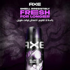 Refect Beauty AXE Black Night deodorant body spray in a dark purple bottle with a nocturnal forest design