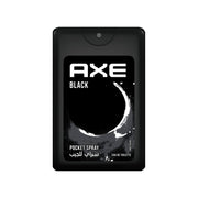 Refect Beauty Axe Black pocket body spray for men in a sleek, compact black rectangular bottle for everyday use.