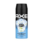 Refect Beauty AXE Ice Chill deodorant body spray in a black and blue aerosol can with an ice cube graphic design.