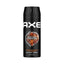 Refect Beauty AXE Leather & Cookies deodorant body spray in a black 150ml aerosol can with bold fragrance branding.