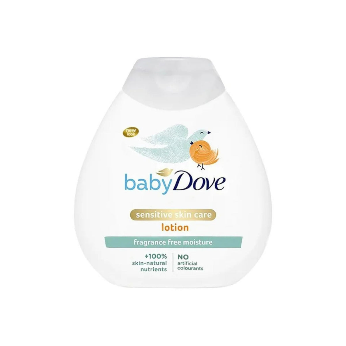Refect Beauty Dove Baby Sensitive Moisture Lotion in a white bottle for gentle daily hydration of delicate baby skin.