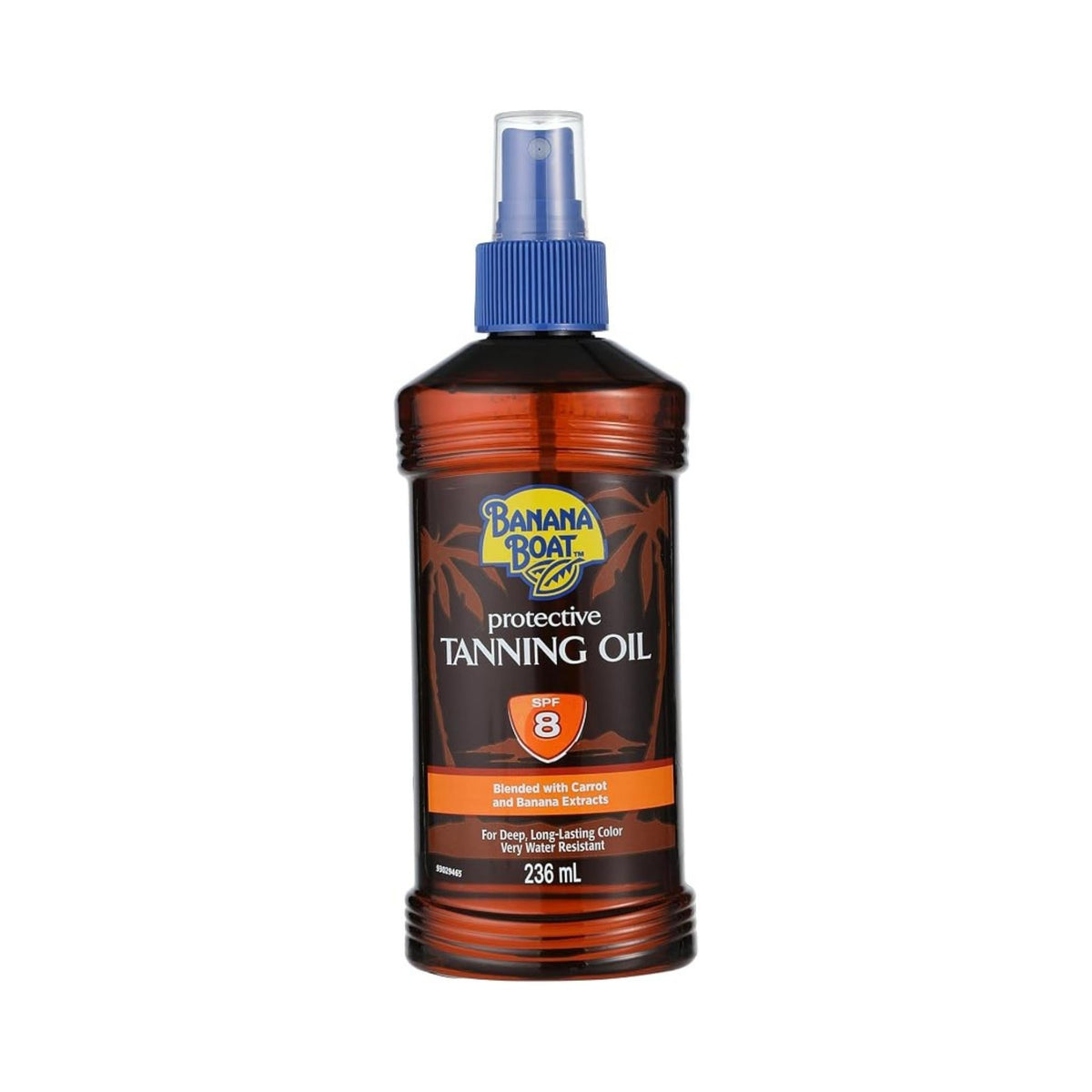 Refect Beauty Banana Boat SPF 8 protective tanning oil spray bottle with carrot and banana extracts