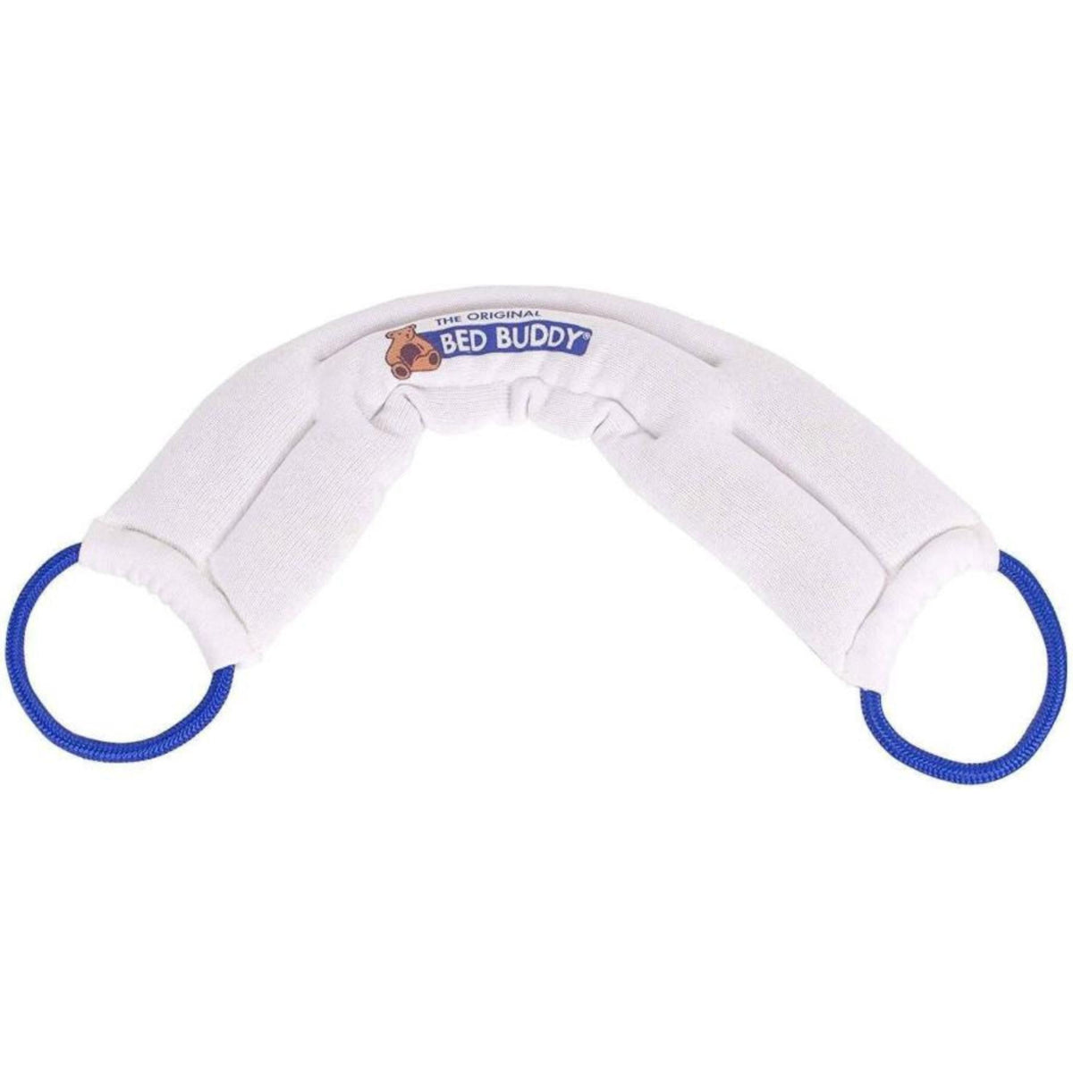 Refect Beauty Bed Buddy neck warmer with white fabric wrap and blue handles for hot or cold therapy relief