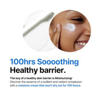 Refect Beauty Some by Mi Beta Panthenol Skin Repair Cream applied to a smiling woman's cheek for skin barrier support